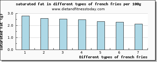 french fries saturated fat per 100g